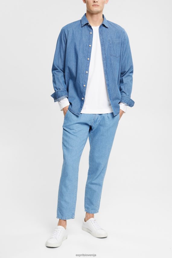 dolgi rokav sl Esprit moški majica z dolgimi rokavi iz džersija bela 6X446947