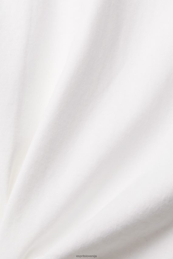 dolgi rokav sl Esprit moški majica z dolgimi rokavi iz džersija bela 6X446947