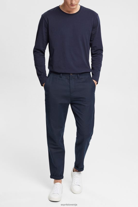 dolgi rokav sl Esprit moški majica z dolgimi rokavi iz džersija mornarica 6X446948