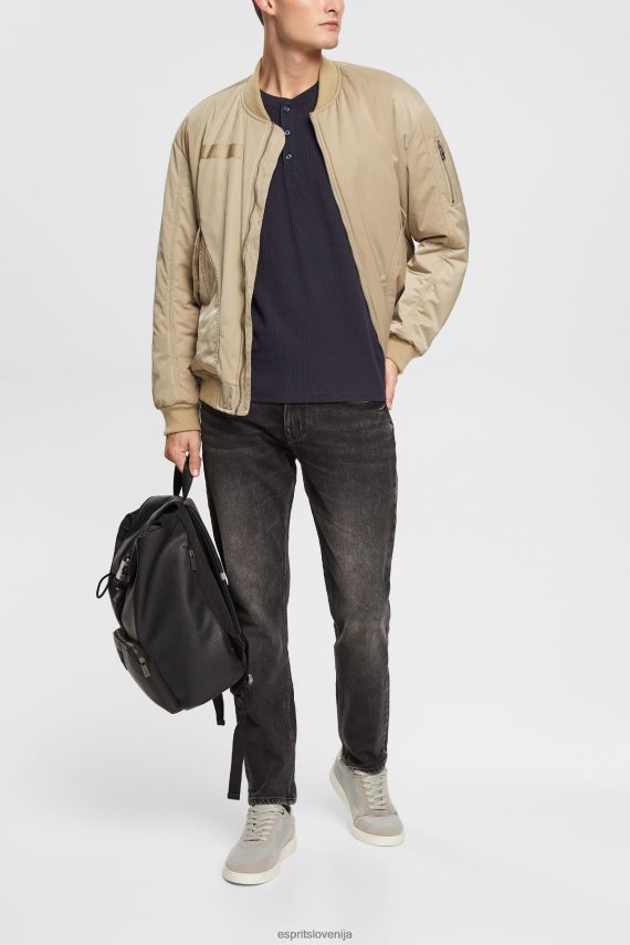 dolgi rokav sl Esprit moški vafelj majica z dolgimi rokavi, 100% bombaž mornarica 6X446822