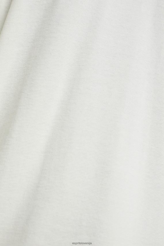 dolgi rokav sl Esprit moški vafelj pique top z dolgimi rokavi umazano bela 6X446696
