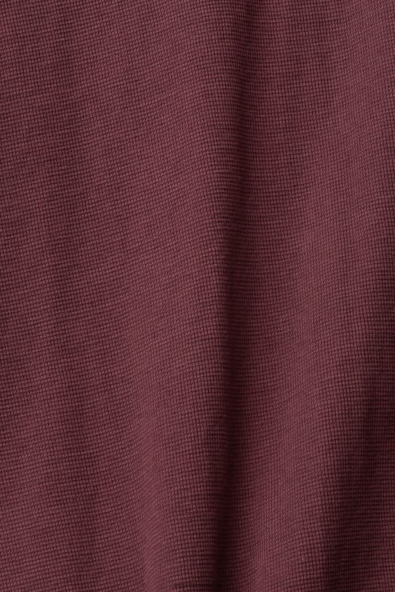 dolgi rokav sl Esprit moški waffle pique majica z dolgimi rokavi bordojsko rdeča 6X446825