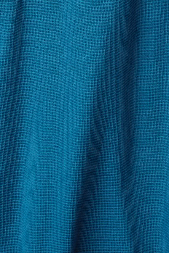 dolgi rokav sl Esprit moški waffle pique majica z dolgimi rokavi temno turkizna 6X446851