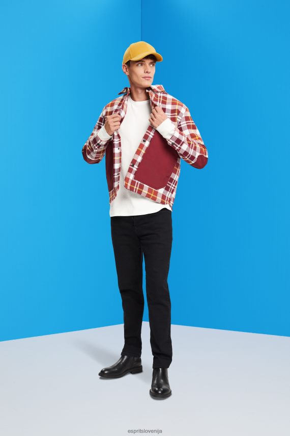 dolgi rokav sl Esprit moški waffle pique majica z dolgimi rokavi umazano bela 6X446850