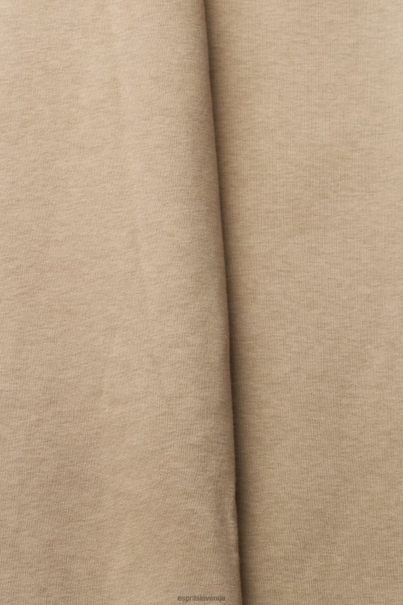 hlače in hlače sl Esprit moški iz recikliranega materiala: spodnji del trenirke s široko hlačnico bledo kaki 6X446941