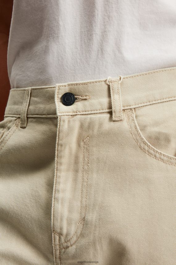 hlače in hlače sl Esprit moški mizarski chinos ravni kroji pesek 6X446782