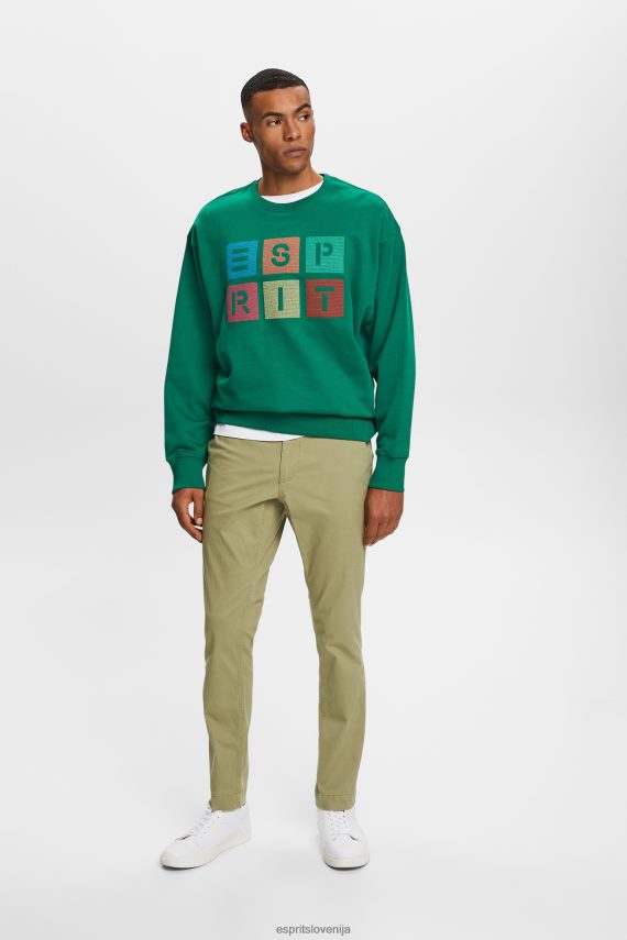 hlače in hlače sl Esprit moški ozke chino hlače svetlo kaki 6X446593