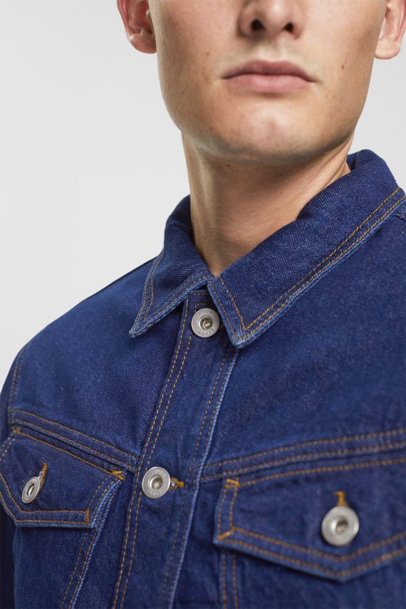 jakne sl Esprit moški Denim jakna modro temno pranje 6X446879