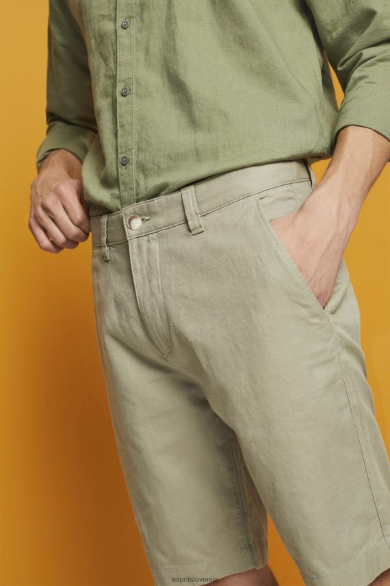 kratke hlače sl Esprit moški kratke hlače v stilu chino svetlo zelena 6X446673