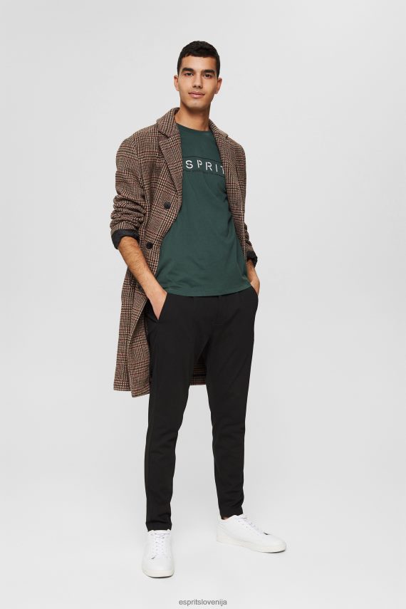 majice s kratkimi rokavi sl Esprit moški Majica z logotipom iz džersija, 100% bombaž modra modra 6X446734