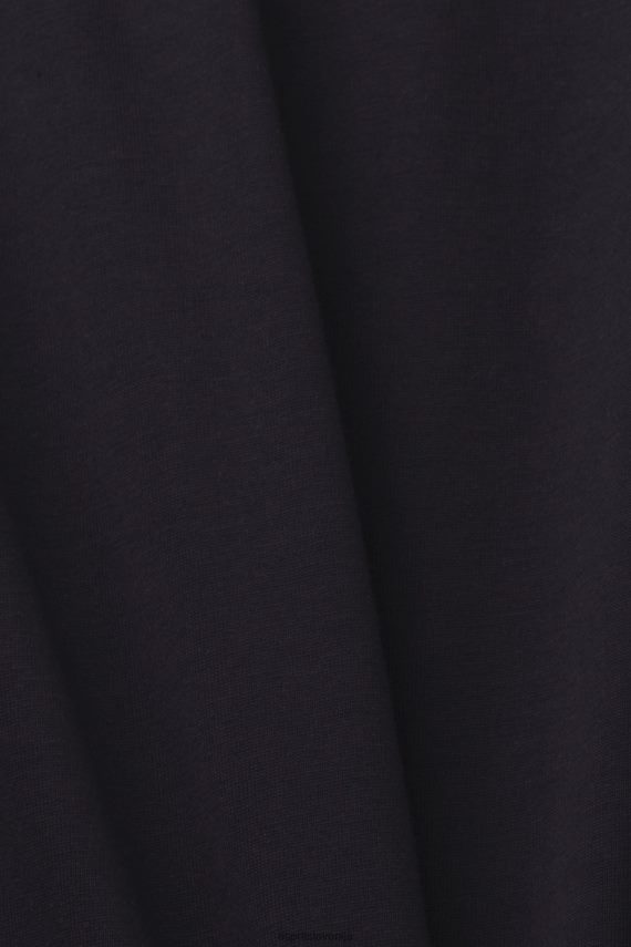 majice s kratkimi rokavi sl Esprit moški Majica z logotipom iz džersija, 100% bombaž Črna 6X446733