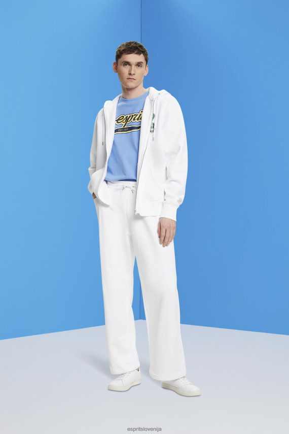 majice s kratkimi rokavi sl Esprit moški bombažna majica s potiskom retro logotipa svetlo modra sivka 6X446632