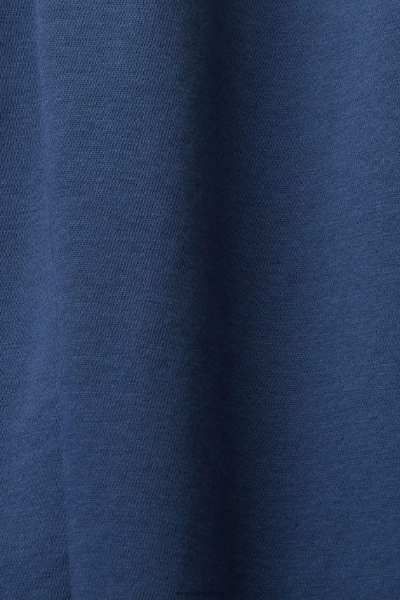 majice s kratkimi rokavi sl Esprit moški džersi majica s potiskom, 100% bombaž sivo modra 6X446585