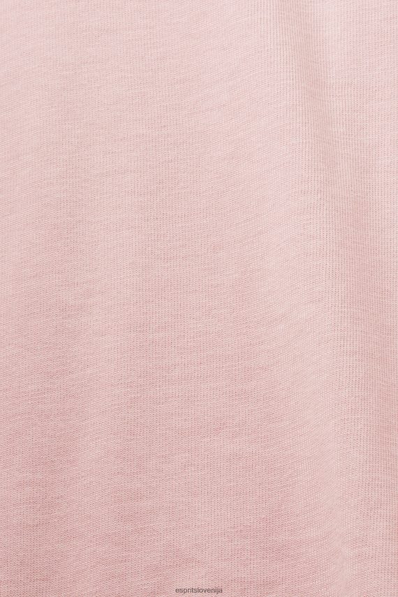 majice s kratkimi rokavi sl Esprit moški džersi majica s potiskom, 100% bombaž stara roza 6X446586