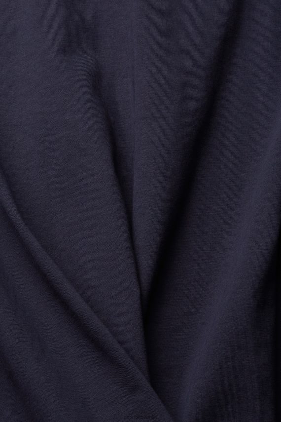 majice s kratkimi rokavi sl Esprit moški majica iz džersija z izvezenim logotipom mornarica 6X446917