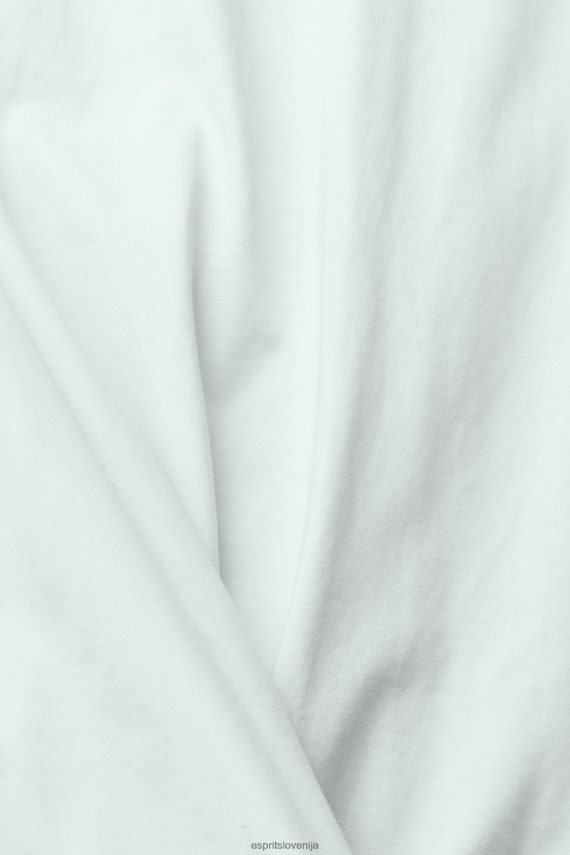 majice s kratkimi rokavi sl Esprit moški majica iz džersija z izvezenim logotipom pastelno modra 6X446919