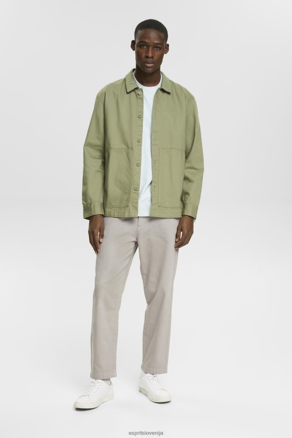 majice s kratkimi rokavi sl Esprit moški majica s kratkimi rokavi svetlo vodno zelena 6X446747