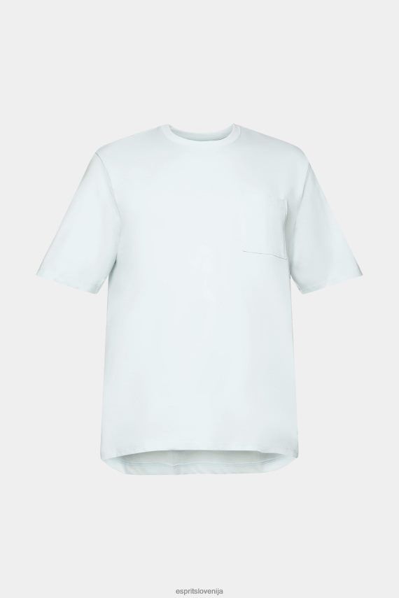 majice s kratkimi rokavi sl Esprit moški majica s kratkimi rokavi svetlo vodno zelena 6X446747