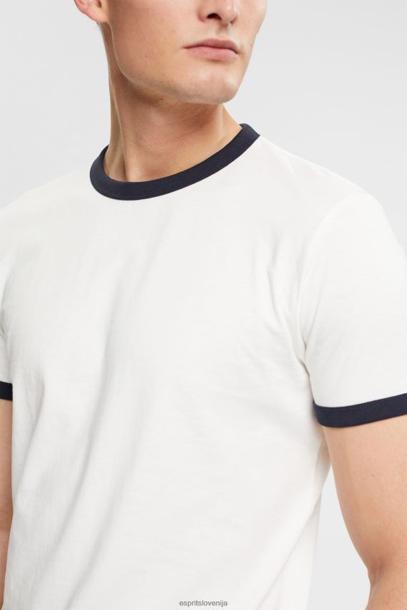 majice s kratkimi rokavi sl Esprit moški majica s kratkimi rokavi umazano bela 6X446954