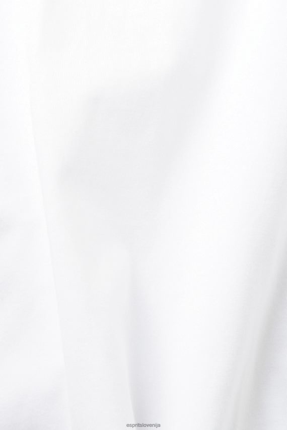 majice s kratkimi rokavi sl Esprit moški majica s potiskom logotipa bela 6X446599