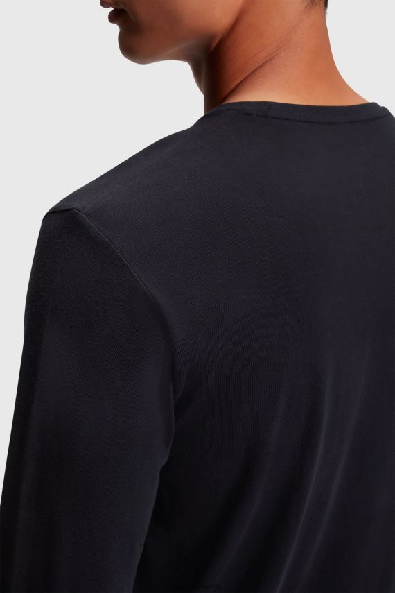 majice s kratkimi rokavi sl Esprit moški majica s potiskom logotipa Črna 6X446862