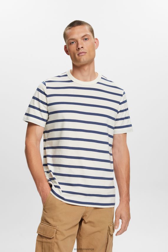 majice s kratkimi rokavi sl Esprit moški majica s črtastim jerseyjem, 100% bombaž led 6X446591