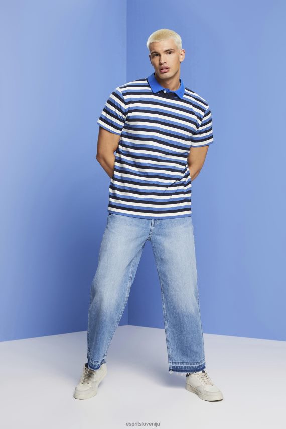 majice s kratkimi rokavi sl Esprit moški majica s črtastim jerseyjem, 100% bombaž mornarica 6X446736