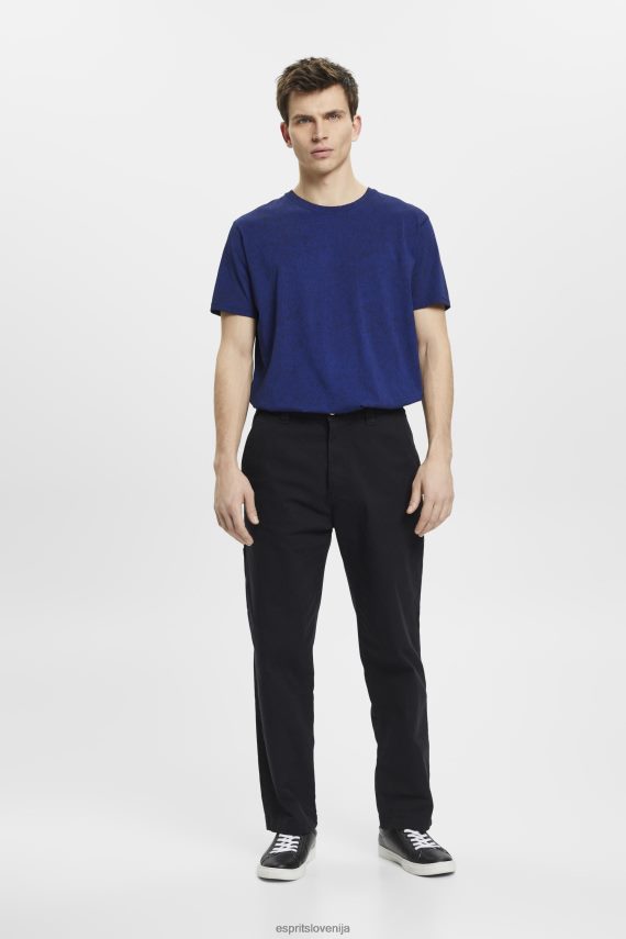 majice s kratkimi rokavi sl Esprit moški majica s spranim učinkom črnilo 6X446754
