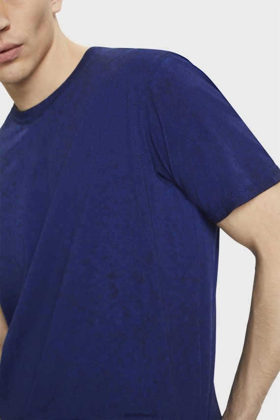 majice s kratkimi rokavi sl Esprit moški majica s spranim učinkom črnilo 6X446754