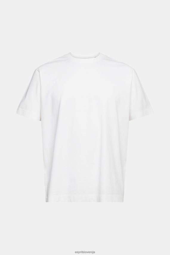 majice s kratkimi rokavi sl Esprit moški navadna majica s kratkimi rokavi bela 6X446929
