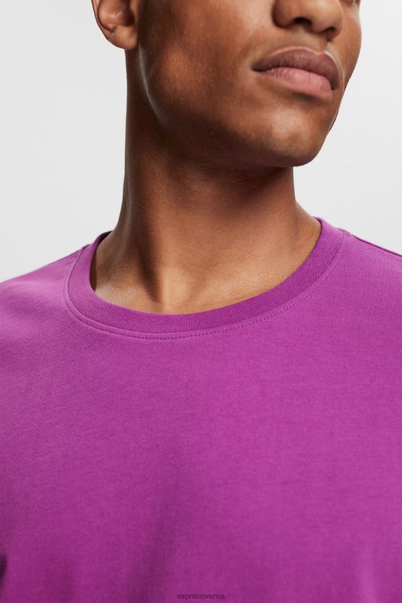 majice s kratkimi rokavi sl Esprit moški navadna majica s kratkimi rokavi vijolična 6X446932