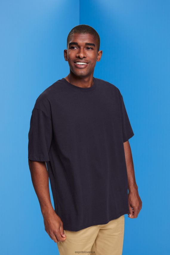 majice s kratkimi rokavi sl Esprit moški prevelika majica iz džersija mornarica 6X446843