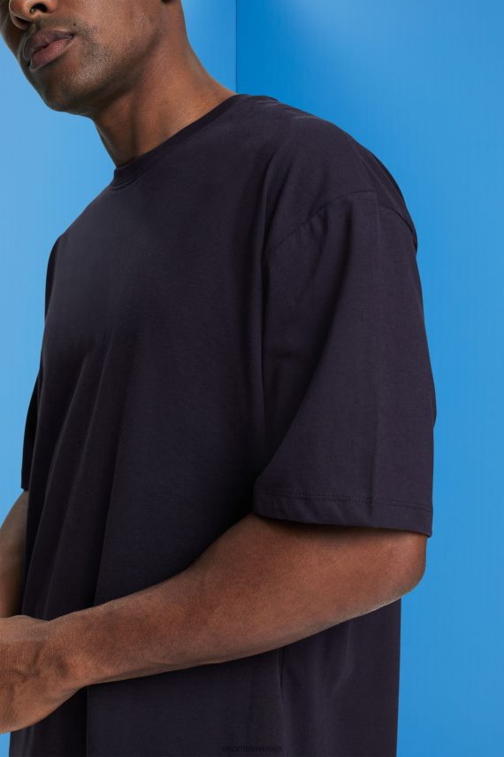 majice s kratkimi rokavi sl Esprit moški prevelika majica iz džersija mornarica 6X446843