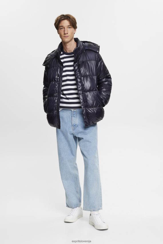 majice s kratkimi rokavi sl Esprit moški črtasta majica z okroglim izrezom mornarica 6X446721