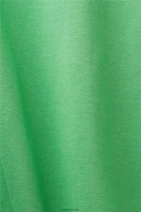 polos sl Esprit moški bombažna mrežasta polo majica zelena 6X446569