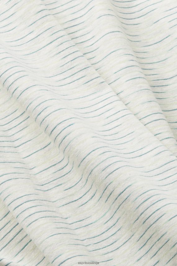 polos sl Esprit moški melanž polo majica s finimi črtami citrusno zelena 6X446703