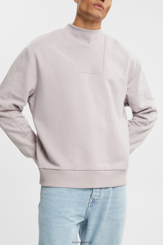 puloverji in puloverji s kapuco sl Esprit moški jopica s stoječim ovratnikom sivka 6X446953