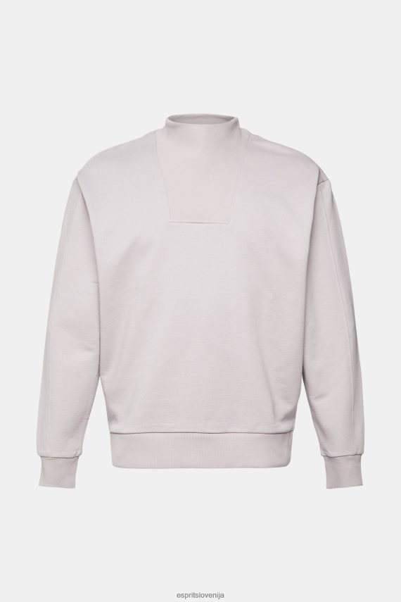 puloverji in puloverji s kapuco sl Esprit moški jopica s stoječim ovratnikom sivka 6X446953