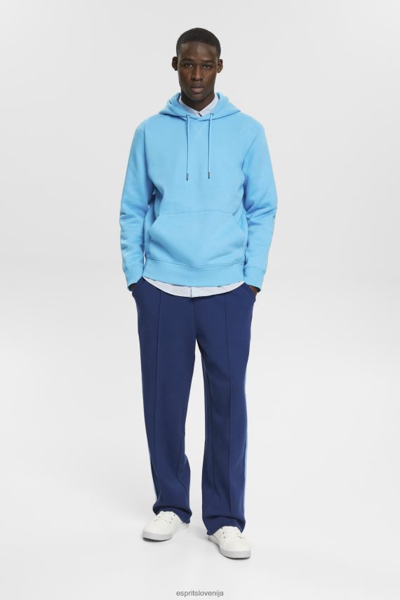 puloverji in puloverji s kapuco sl Esprit moški pulover s kapuco iz recikliranega materiala turkizna 6X446682