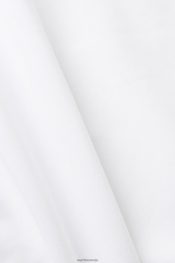 puloverji in puloverji s kapuco sl Esprit moški pulover s kapuco na zadrgo po celotni dolžini bela 6X446634