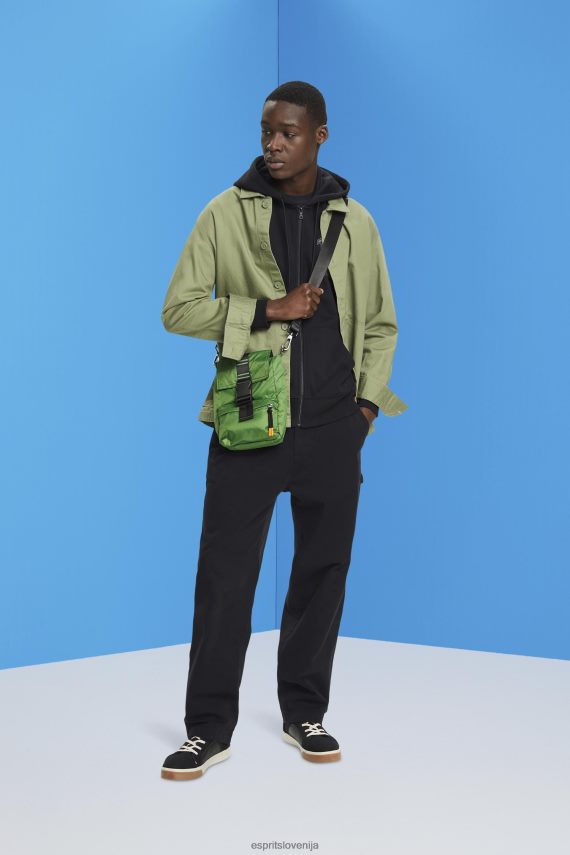 puloverji in puloverji s kapuco sl Esprit moški pulover s kapuco na zadrgo po celotni dolžini Črna 6X446633