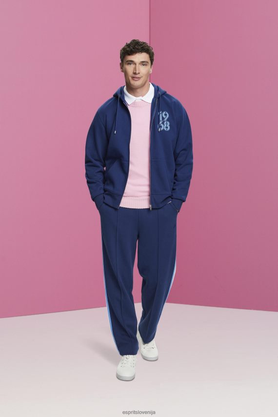 puloverji in puloverji s kapuco sl Esprit moški pulover s kapuco na zadrgo po celotni dolžini črnilo 6X446637