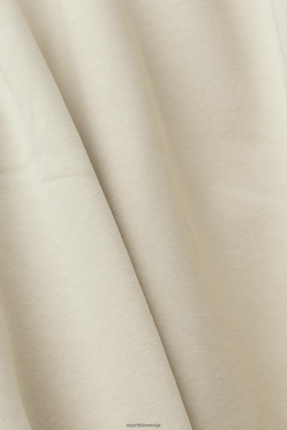 puloverji in puloverji s kapuco sl Esprit moški pulover s kapuco na zadrgo po celotni dolžini svetlo taupe 6X446635