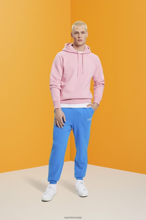 puloverji in puloverji s kapuco sl Esprit moški pulover s kapuco z logotipom na prsih roza 6X446642