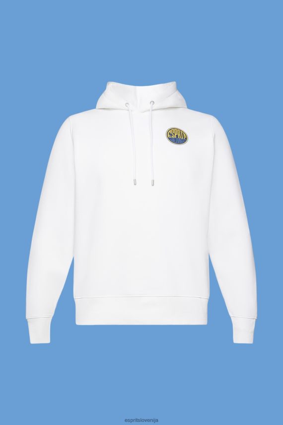 puloverji in puloverji s kapuco sl Esprit moški pulover s potiskom logotipa bela 6X446648