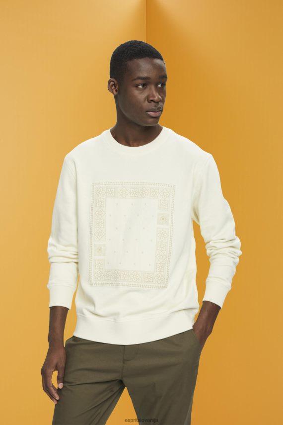 puloverji in puloverji s kapuco sl Esprit moški pulover s potiskom spredaj led 6X446711