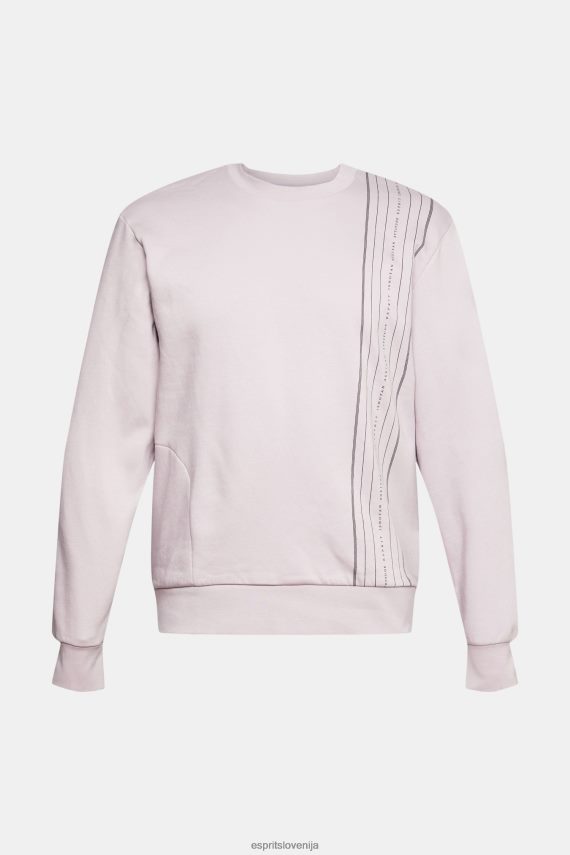 puloverji in puloverji s kapuco sl Esprit moški pulover z žepom na zadrgo sivka 6X446785