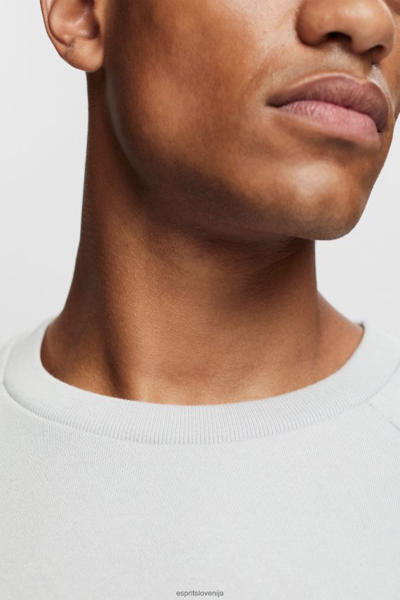 puloverji in puloverji s kapuco sl Esprit moški pulover z žepom na zadrgo svetlo siva 6X446933