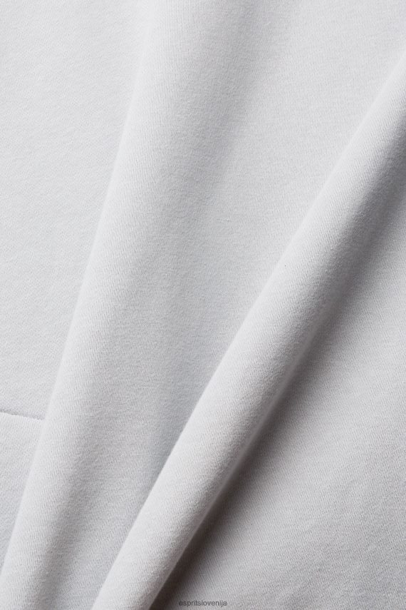 puloverji in puloverji s kapuco sl Esprit moški pulover z žepom na zadrgo svetlo siva 6X446933