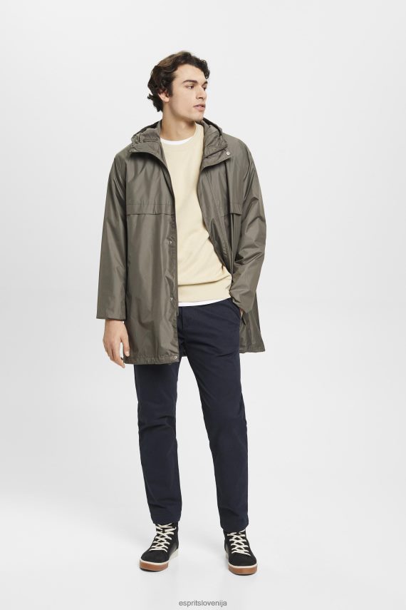 puloverji in puloverji s kapuco sl Esprit moški pulover z logotipom na hrbtu bež 6X446645